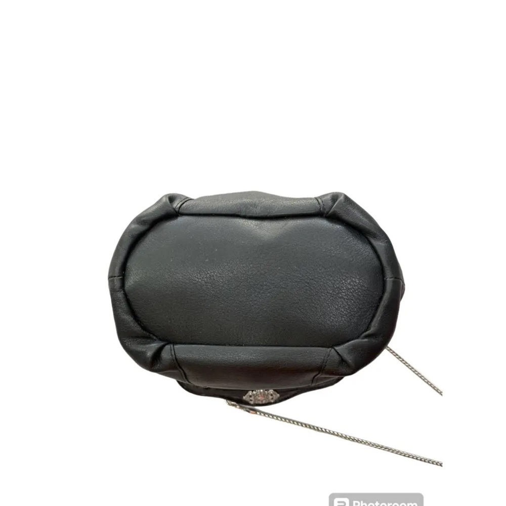Brighton Black leather Crossbody Bag with Silver Accents - Picture 2 of 11